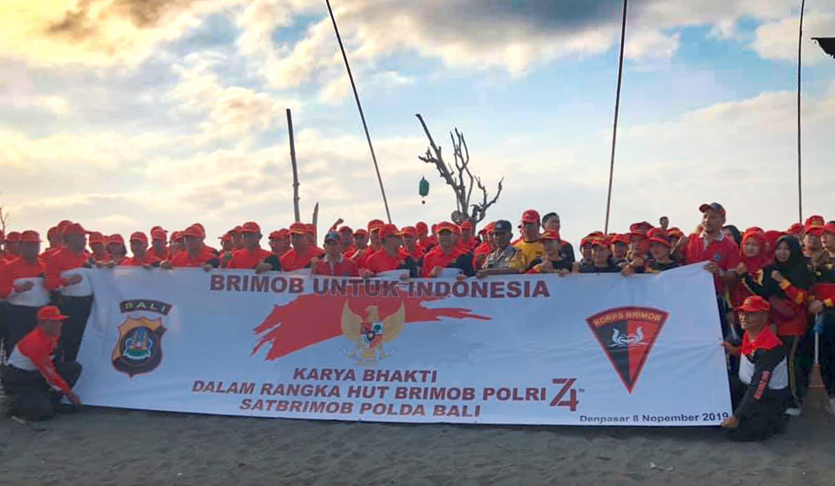 JUMPA BERLIAN dirangkaikan Kegiatan Karya Bakti bersama Asrama Brimob Polda Bali dalam rangka HUT Brimob 